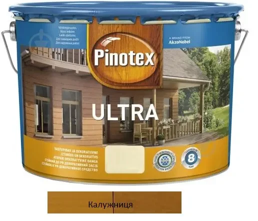 Pinotex ultra Lasur просочення для деревини калюжниця 10л, фото 1