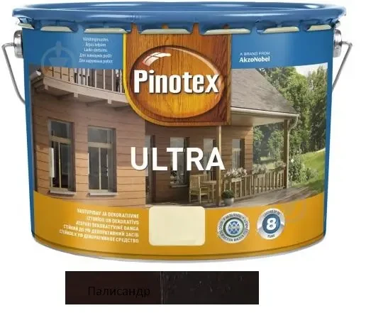 Pinotex Ultra Lasur фасадна фарба стійка до вигоряння палісандр 10л