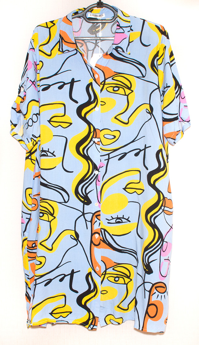 Платье Сорочка короткий рукав Сукня-сорочка яскрава