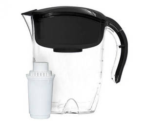 Глечик фільтр для води AquaKut Альба 3,7л (чорний) з механічним лічильником