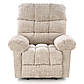 Крісло реклайнер Amore бежева тканина з електроприводом для відпочинку, фото 3