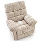 Крісло реклайнер Amore бежева тканина з електроприводом для відпочинку, фото 4