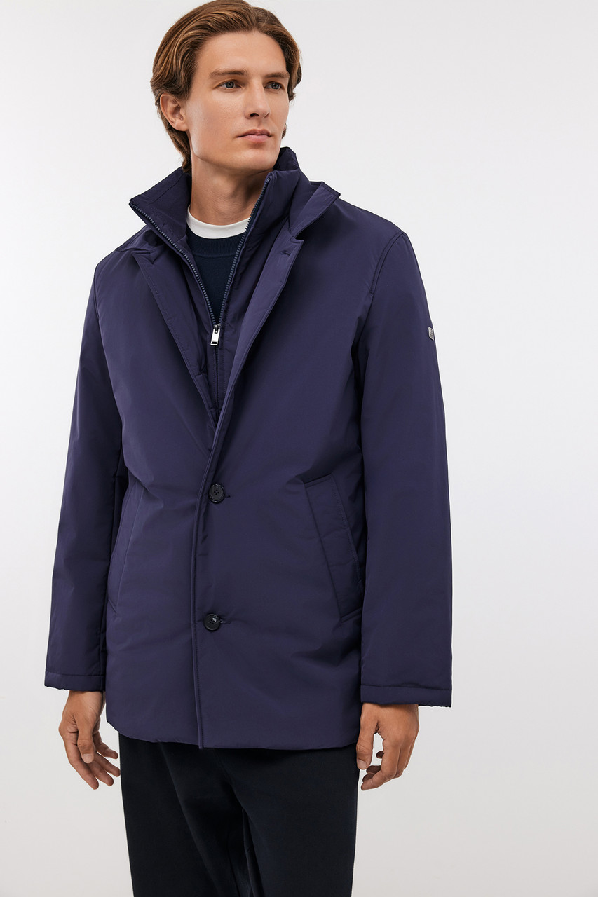 Утеплена чоловіча куртка в класичному стилі Baon B5324507 темно-синя 2XL, фото 1