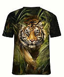 Футболка чоловіча з 3Д принтом тигра, фото 2