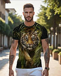 Футболка чоловіча з 3Д принтом тигра, фото 3