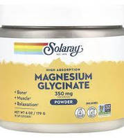 Magnesium Glycinate Powder Solaray, 179 грам