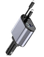 Зарядний пристрій в машину для iphone і android 4в1