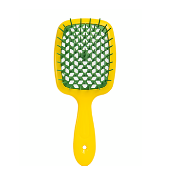 Щітка для волосся Janeke Superbrush With Soft Moulded Tips, жовто-зелена (86SP226 GIV)