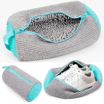 Мішок для прання взуття в пральній машині 39х19см, Сірий / Сітка для кросівок / Сумка для прання делікатних тканин