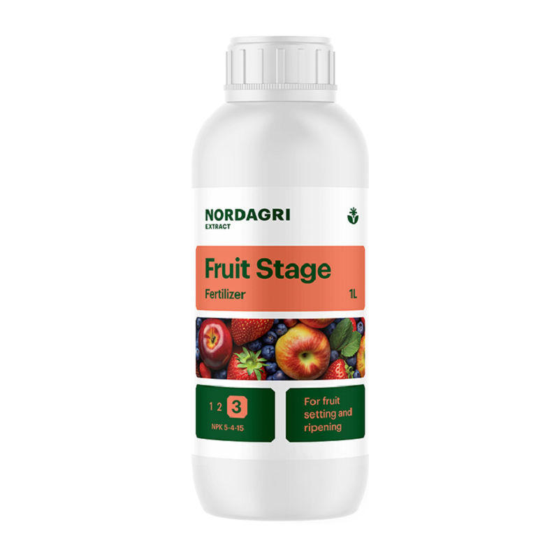 Стимулятор плодоношення NORDAGRI Fruit Stage (гумінові та фульвові кислоти + добрива), 1 л