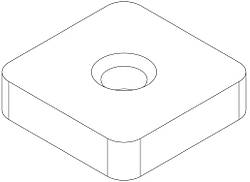 Гайка квадратна 34186 (Hullavator Pro) (TH 1500034186)