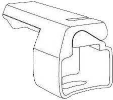 Перехідник на прямовульні поперечини 52427 (SkiClick) (TH 1500052427)