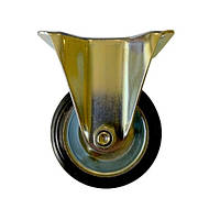 Опора колісна, чорна, 100 мм, не поворотна, платформа