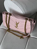 Жіноча сумка Yves Saint Laurent Loulou  leather bag рожевий Medium size 20.5см, фото 5