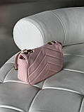 Жіноча сумка Yves Saint Laurent Loulou  leather bag рожевий Medium size 20.5см, фото 7