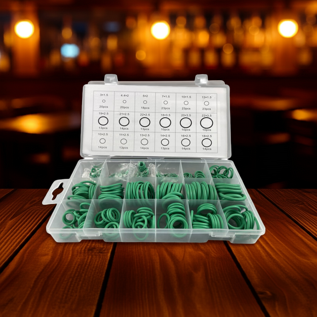 Комплект гумових ущільнювальних кілець, оливобензостійких 279 шт., ущільнювальна прокладка, шайба, фото 1