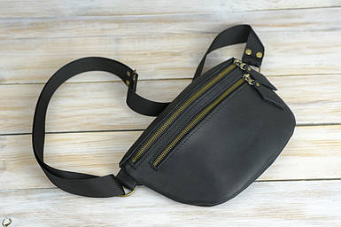 Жіноча сумка Мегаполіс з натуральної шкіри колір Чорний