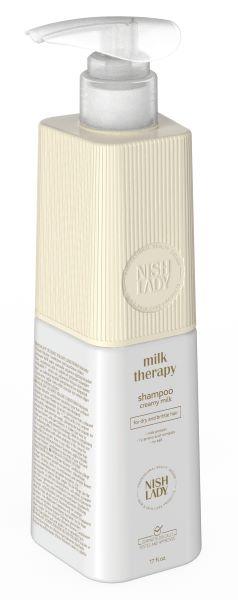 Шампунь для сухого та ламкого волосся NishLady Milk Therapy Shampoo Creamy Milk, фото 1