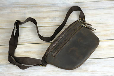 Жіноча сумка Мегаполіс з натуральної шкіри колір Шоколад