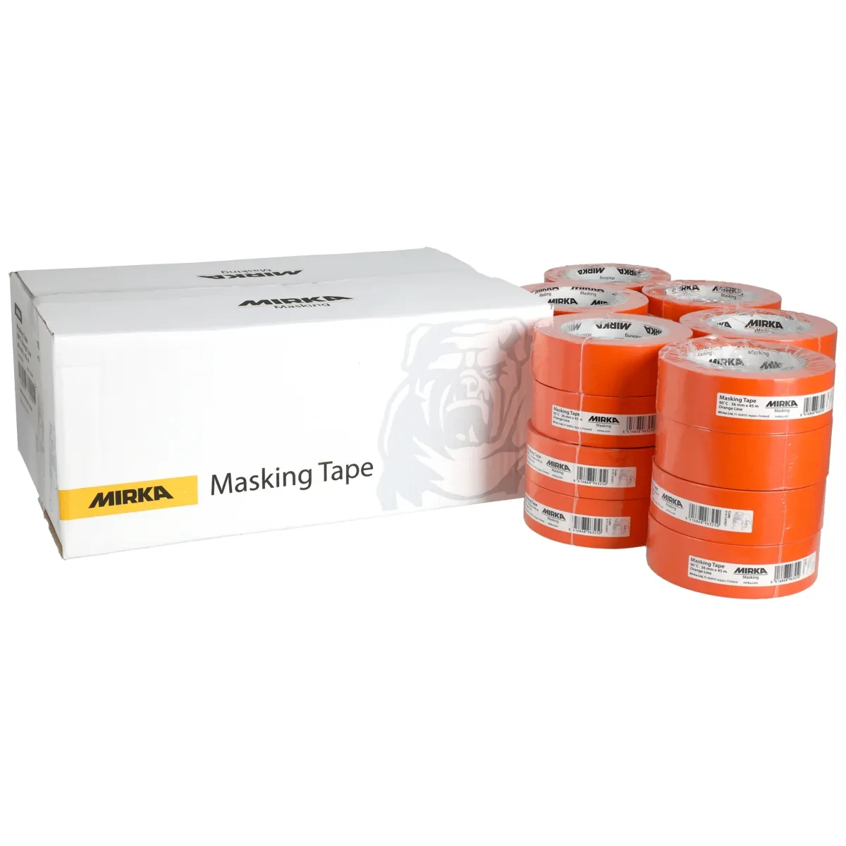 Малярна стрічка Mirka Orange Line 36 мм х 45 м жовтогаряча, фото 1