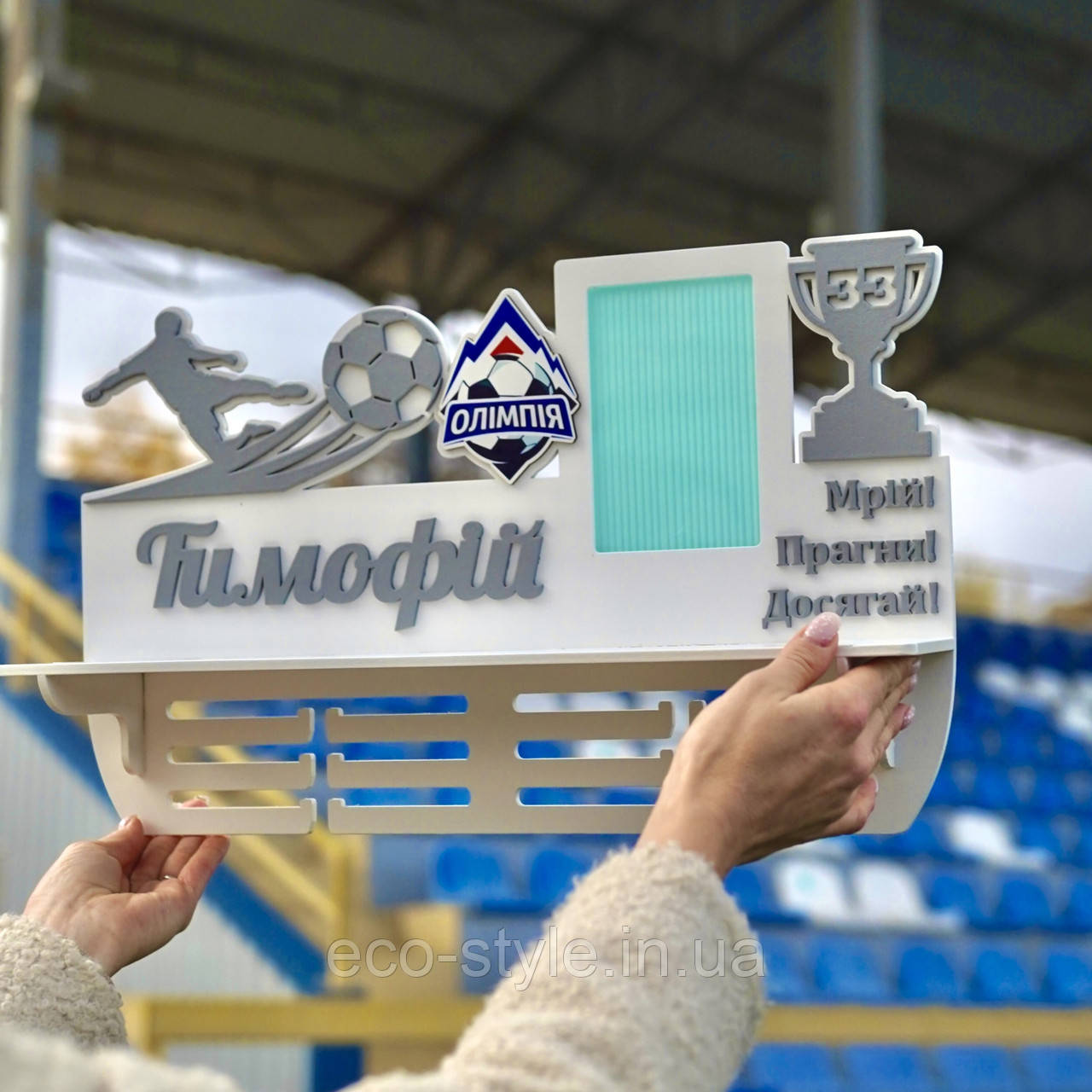 Тримач для медалей з футболу. Медальниця футболісту. Холдер футбол. Медальниця для нагород з футболу, фото 1