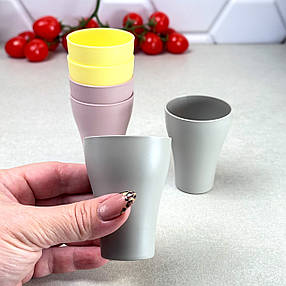 Набір пластикових стопок 75 мл 6 шт Алеана Пастель, фото 3