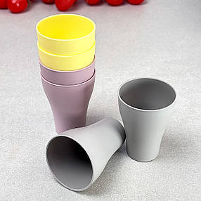 Набір пластикових стопок 75 мл 6 шт Алеана Пастель, фото 2