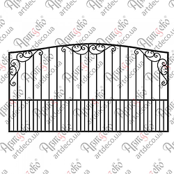 Кована огорожа, паркан 3000х1670. КОМПЛЕКТ ЕЛЕМЕНТІВ