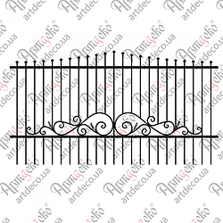 Кована огорожа, паркан. КОМПЛЕКТ ЕЛЕМЕНТІВ 3000х1650
