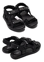 Чоловічі літні шкіряні сандалії NB Black, Чоловічі босоніжки шкіра чорні. Чоловіче літнє взуття