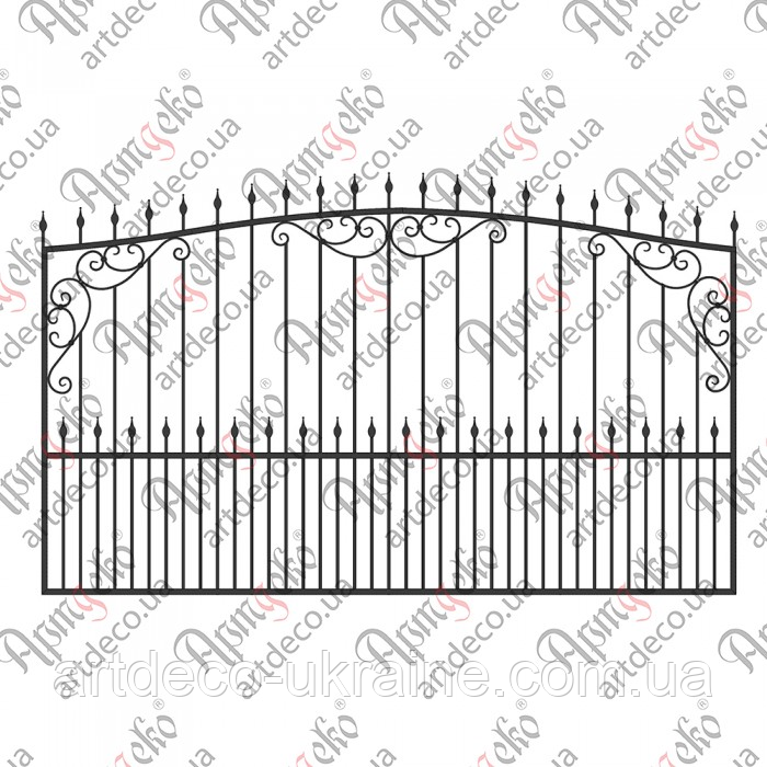 Кована огорожа, паркан.3000х1820 (КО-06) КОМПЛЕКТ ЕЛЕМЕНТІВ, фото 1