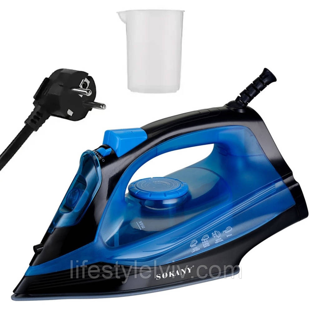 Парова праска 2000Вт (260мл), від мережі 220В, SK-11024 / Електрична праска для одягу / Електропраска, фото 1