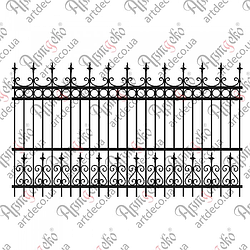 Кована огорожа, паркан. КОМПЛЕКТ ЕЛЕМЕНТІВ 2750х1600