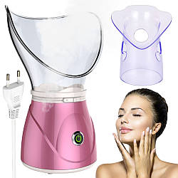 Сауна для обличчя 2в1 Facial Steamer SK-1080, Рожевий/Прилад для інгаляцій, омолодження та зволоження шкіри/