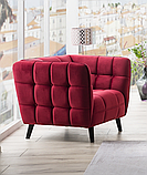 М'яке широке крісло CASTELLO 1 VELVET BL.59 крісло очікування для офісу салону краси або кабінету, фото 4