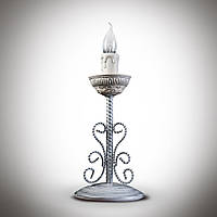 Настольная лампа серебристая в виде подсвечника 14800 серии "Патриция"