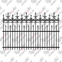 Кована огорожа, паркан 2500х1645 (КО-01) КОМПЛЕКТ ЕЛЕМЕНТІВ