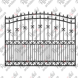 Кована огорожа, паркан 3000х2285  (КО-04) КОМПЛЕКТ ЕЛЕМЕНТІВ