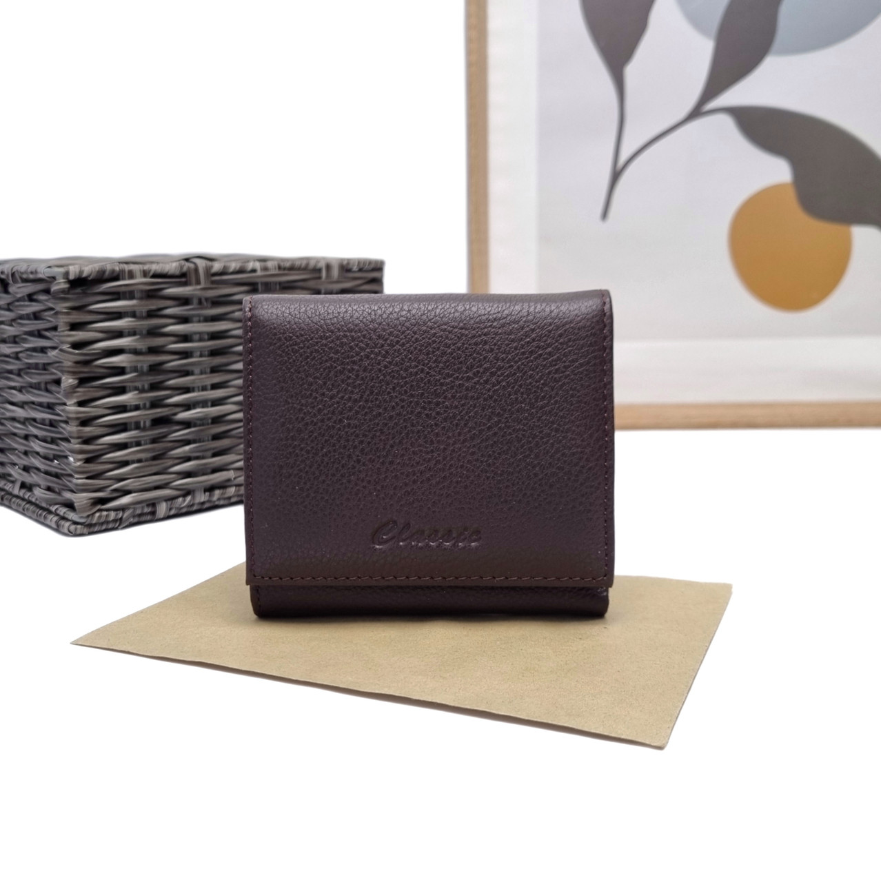 Гаманець на магніті натуральна шкіра коричневий Арт.2206-037M-3 brown GENUINE LEATHER (54)