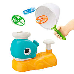 Фрісбі-іграшка Кит + 8 літаючих тарілок, 9965A, Блакитний / Літаюча тарілка / Літаючі диски