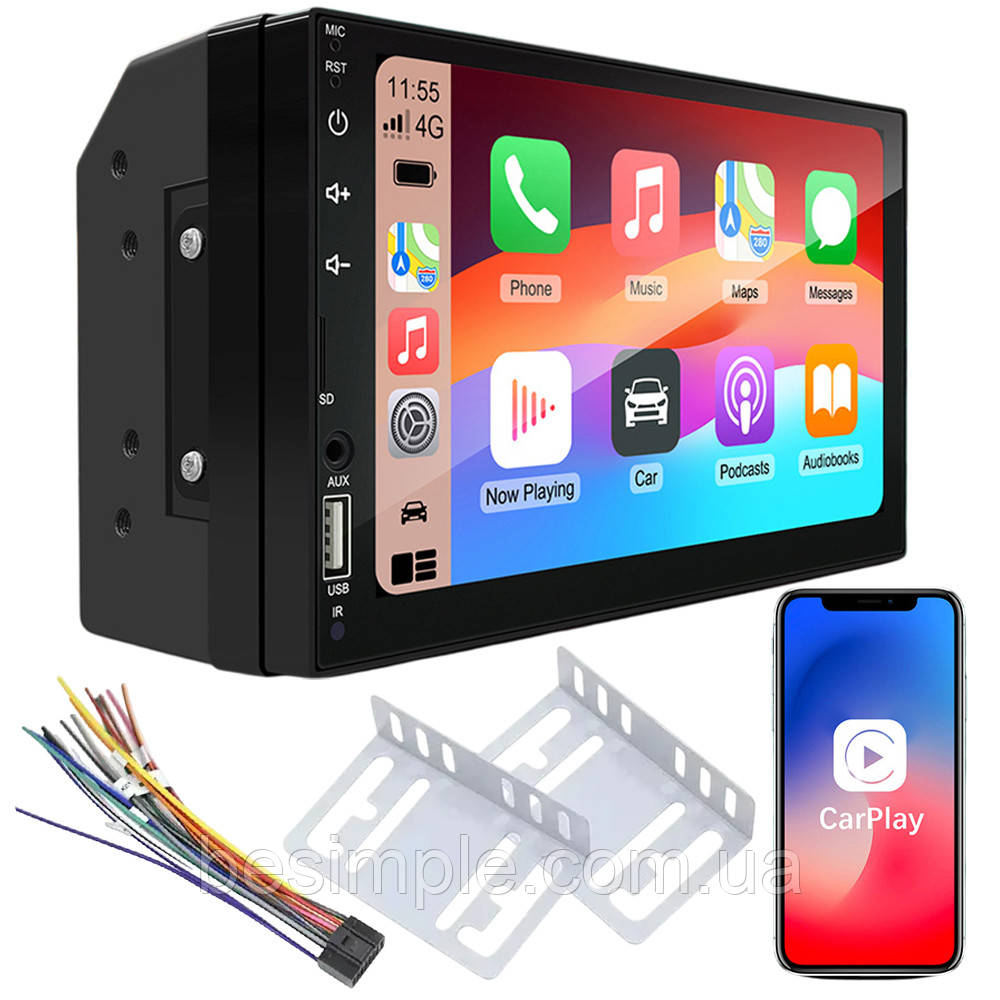 Автомагнітола 2Din з сенсорним екраном 8'', 2/32GB, 4 ядра, 7023A / Магнітола в машину / Андроїд магнітола, фото 1