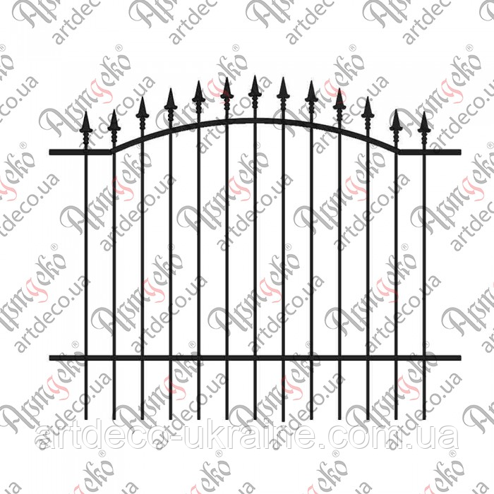 Кована огорожа, паркан 2000х1680 (КО-09) КОМПЛЕКТ ЕЛЕМЕНТІВ, фото 1