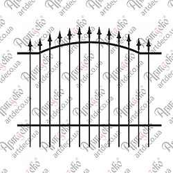 Кована огорожа, паркан 2000х1680 (КО-09) КОМПЛЕКТ ЕЛЕМЕНТІВ