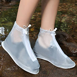 Бахіли від дощу (розмір 45-46), Білий/Бахіли на взуття/Водонепроникні чохли для взуття