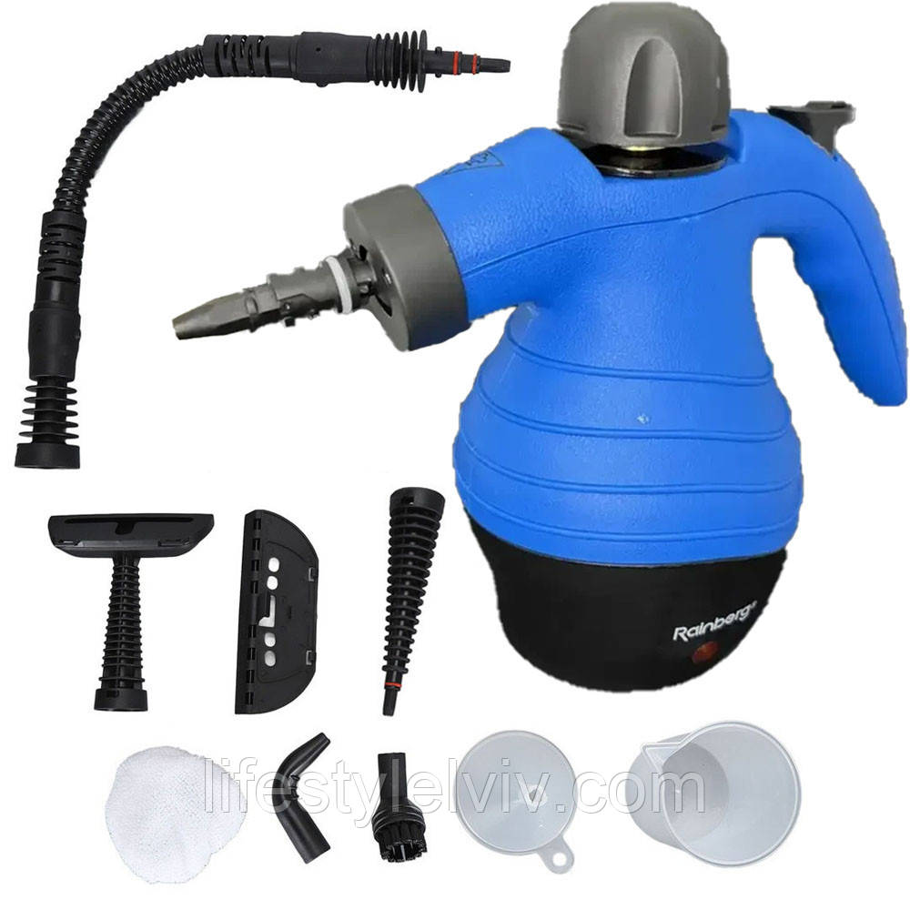 Ручний пароочисник 350мл, 1000W + 8 насадок, RB-2294 / Відпарювач з функцією пароочисника, фото 1