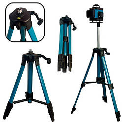 Штатив для лазерного рівня 44-120см, різьблення 5/8 / Тринога для рівня / Телескопічний штатив для нівеліру