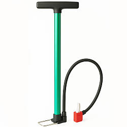 Велосипедний насос ручний, Зелений / Підлоговий насос для велосипеда / Велонасос