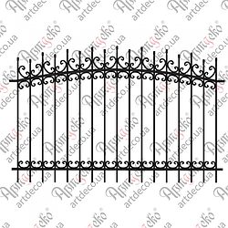 Кована огорожа, паркан.2500х1570.(КО-03 КОМПЛЕКТ ЕЛЕМЕНТІВ