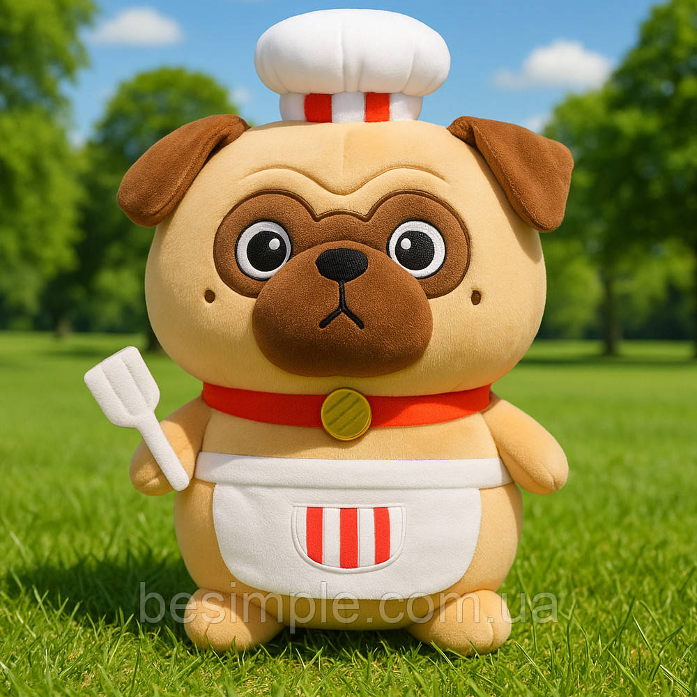 М'яка іграшка плюшева, Мопс, 23см, РАНДОМ / Плюшева іграшка / Іграшка обіймашка / Дитяча іграшка, фото 1