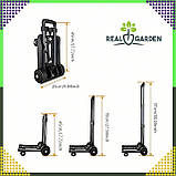 Складний візок для покупок і вантажу з телескопічною ручкою до 40 кг RC-K-1342 Платформа: 23 x 23 см, фото 9